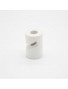 Gancho Cerámico para Cable 20x30mm Blanco 2