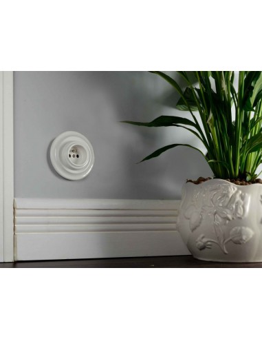 CERAMIC SOCKET FLUSH-MOUNTED WITHOUT FRAME...