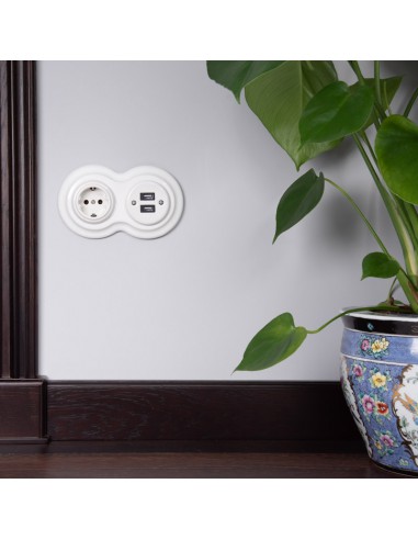 CERAMIC SOCKET FLUSH-MOUNTED WITHOUT FRAME...