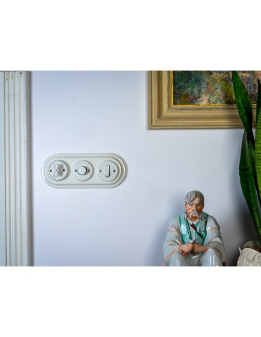 RETRO LOFT KERAMICKÝ VYPÍNAČ PODTYNK