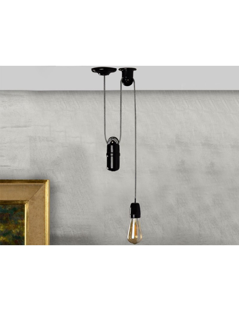 CERAMICZNE KOŁO SUFITOWE CZARNE