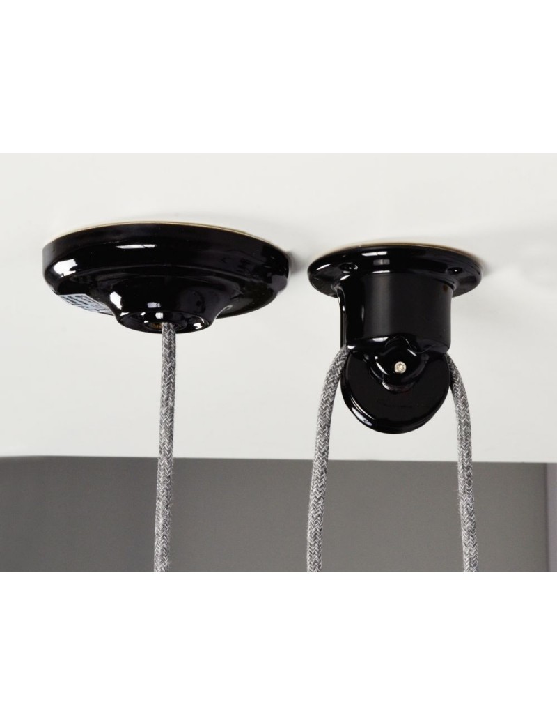 CERAMICZNE KOŁO SUFITOWE CZARNE