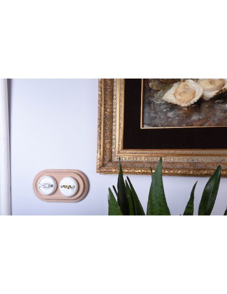 KERÁMIA FALSÍK ALATTI KAPCSOLÓ KÉTSÁVOS KAROS FEHÉR