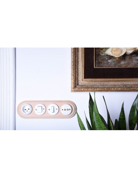 KERAMICKÉ ZVONČEKOVÉ TLAČIDLO PODOMIETKOVÉ PÁKOVÉ BIELE