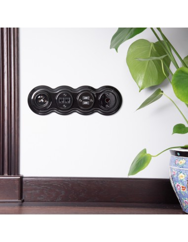 CERAMIC SOCKET FLUSH-MOUNTED WITHOUT FRAME...