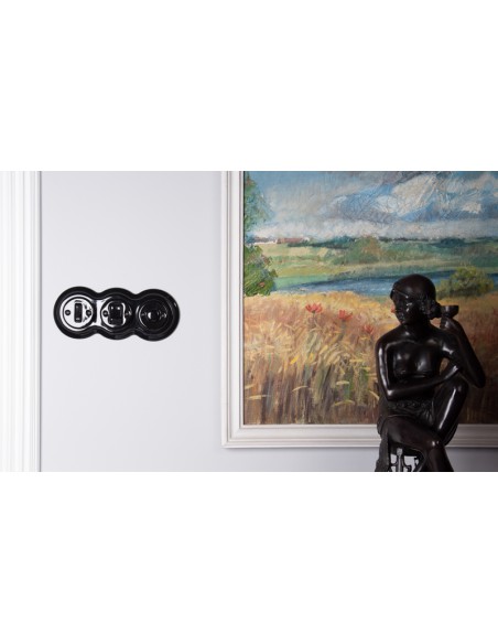 RETRO LOFT KERÁMIA FALSÍK ALATTI CSENGŐ GOMB