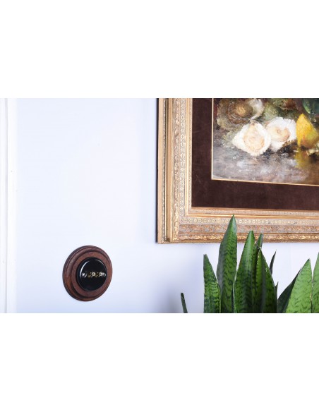 CERAMIC FLUSH-MOUNTED SWITCH LEVER BLACK