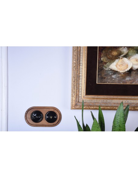 CERAMIC FLUSH-MOUNTED SWITCH LEVER BLACK