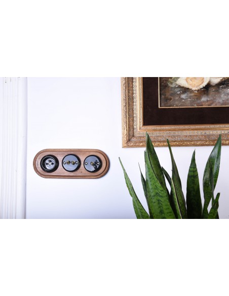 CERAMIC FLUSH-MOUNTED SWITCH LEVER BLACK