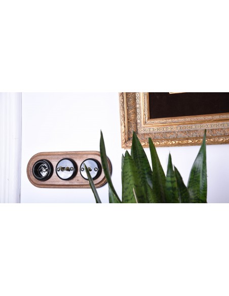 CERAMIC FLUSH-MOUNTED SWITCH LEVER BLACK