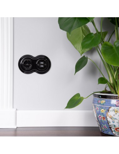 CERAMIC CABLE PASS BLACK