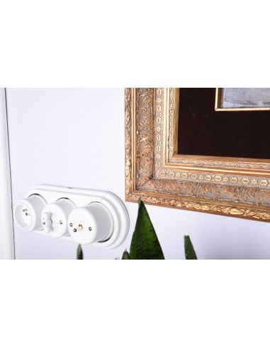 CERAMICZNE GNIAZDO 2xRJ45 NATYNKOWE BIAŁE