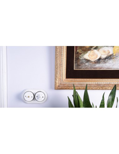 CERAMIC SURFACE-MOUNTED LEVER BELL BUTTON