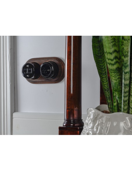 RETRO LOFT CERAMIC SURFACE MOUNTED SOCKET 2xUSB