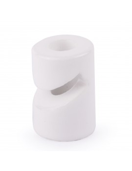 Gancho Cerámico para Cable 20x30mm Blanco