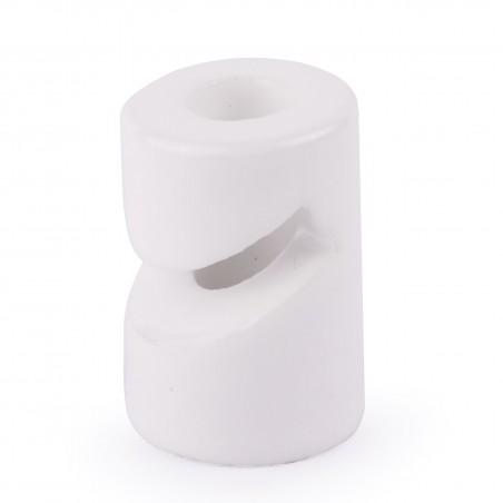 CERAMICZNY HAK DO PRZEWODU 20x30mm BIAŁY