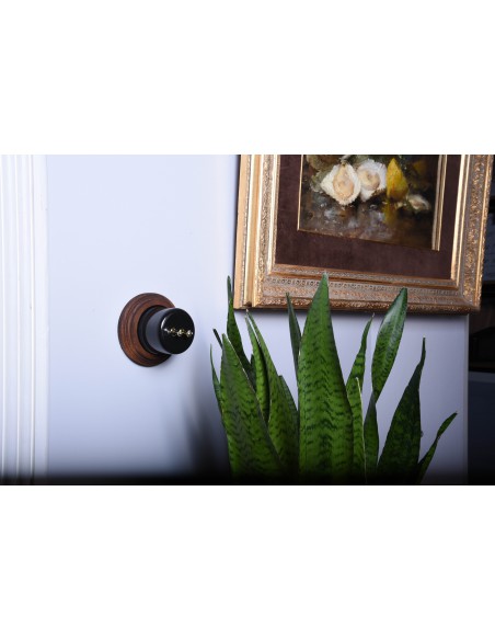 KERÁMIA FALRA SZERELHETŐ EGYVÁGÁNYÚ KAROS KAPCSOLÓ FEKETE