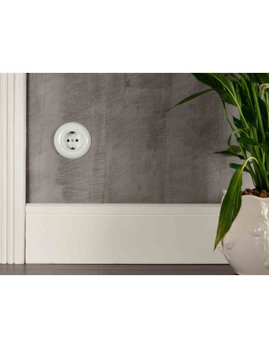 TOMA LOFT 230V SCHUKO BLANCA JLM SIN MARCO