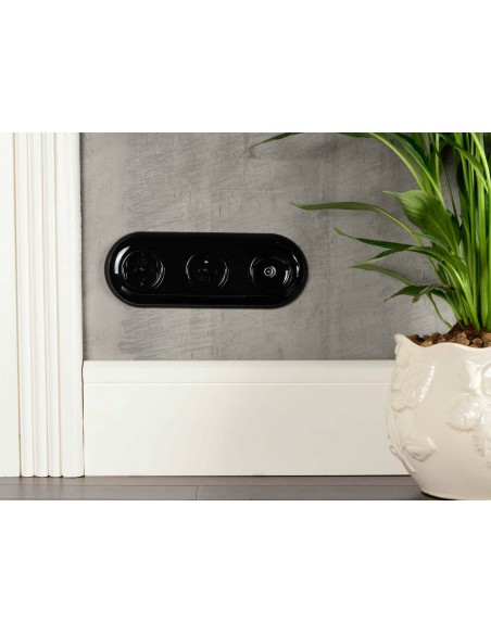 TOMA LOFT 230V SCHUKO NEGRA JLM SIN MARCO