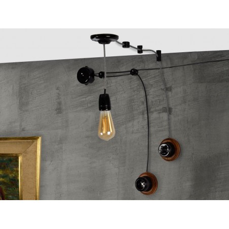 KERAMICKÝ HÁK NA KABEL 20x45mm ČERNÝ