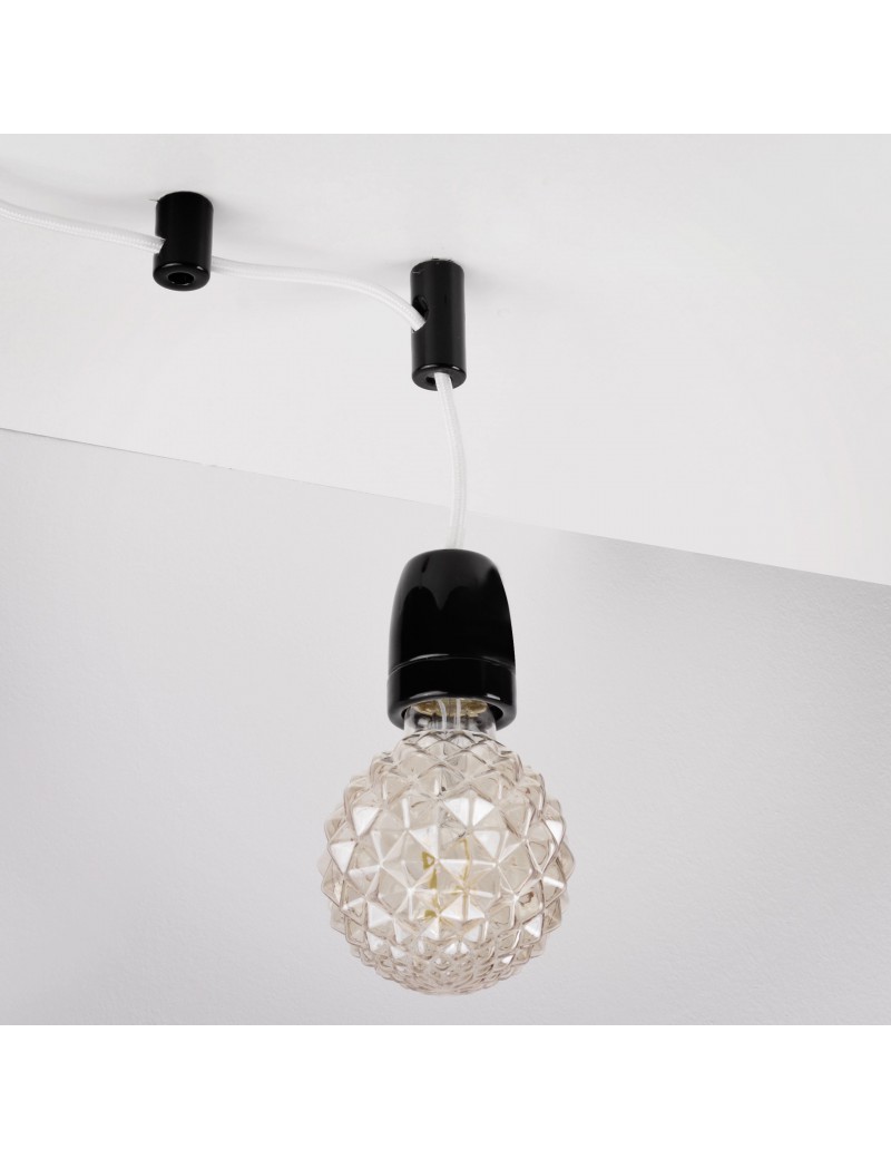 KERAMICKÝ HÁK NA KABEL 20x45mm ČERNÝ