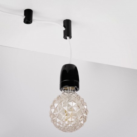 KERAMICKÝ HÁK NA KABEL 20x45mm ČERNÝ