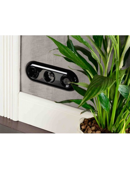 LOFT RÁMEČEK TROJITÝ 227x85mm ČERNÝ JLM TYP "2"