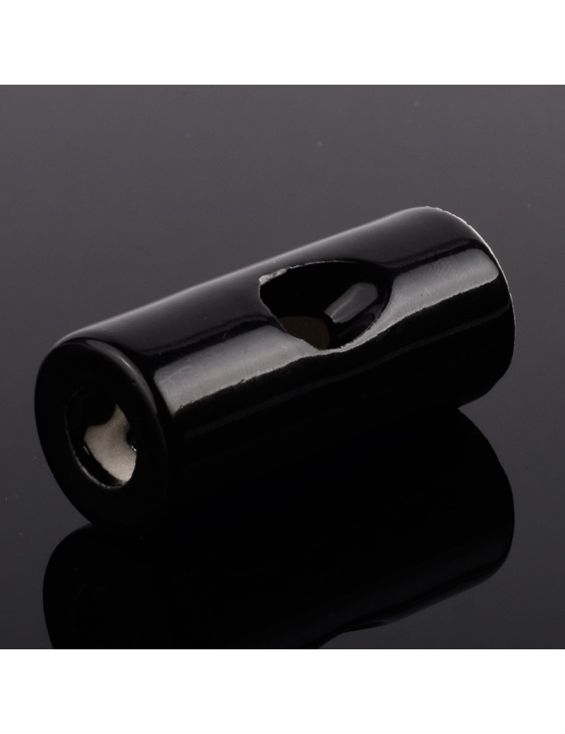 KERAMICKÝ HÁK NA KABEL 20x45mm ČERNÝ