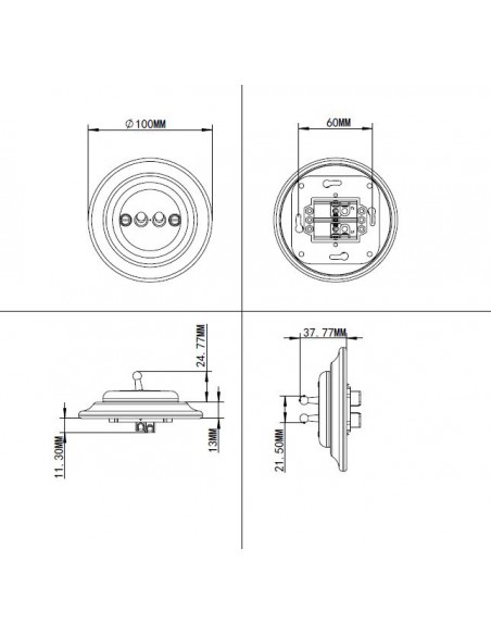 KERÁMIA FALSÍK ALATTI KAPCSOLÓ KÉTSÁVOS KAROS FEHÉR