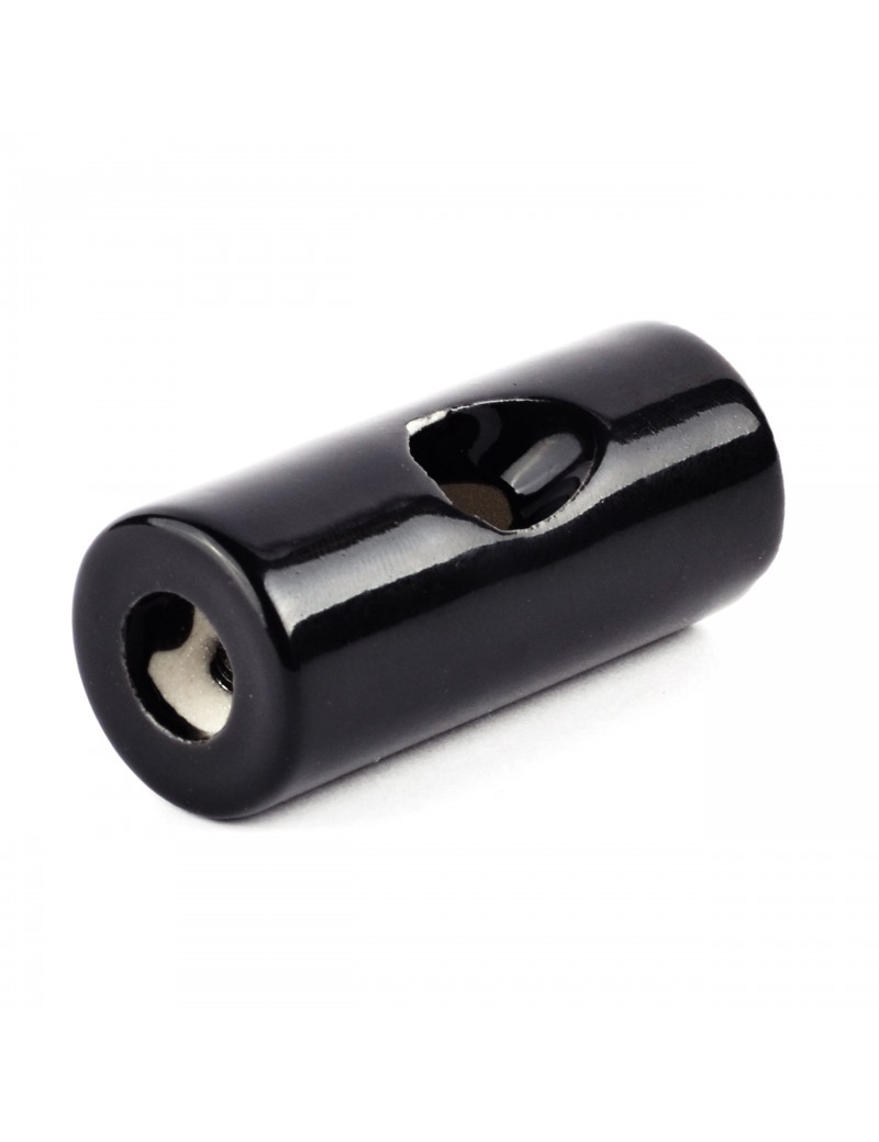 KERAMICKÝ HÁK NA KABEL 20x45mm ČERNÝ