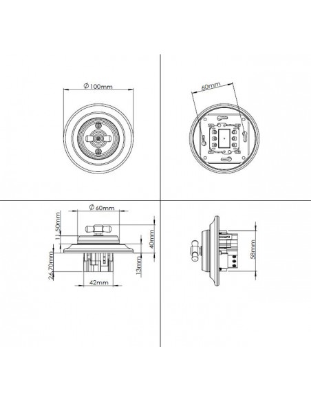 RETRO LOFT KERÁMIA REDŐNY VEZÉRLŐ KAPCSOLÓ