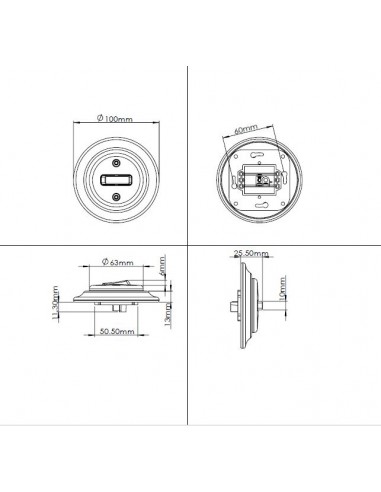 RETRO LOFT CERAMIC SWITCH FLUSH-MOUNTED STAIRCASE