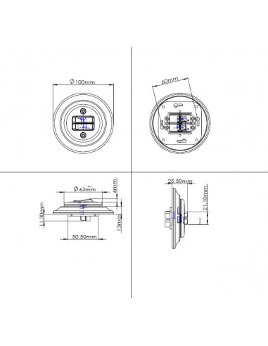 RETRO LOFT CERAMIC SWITCH CONCEALED DOUBLE STAIR