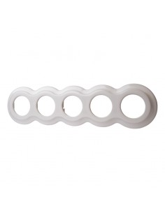 CERAMICZNA RAMKA PIĘCIOKROTNA BAŁWANEK BIAŁA