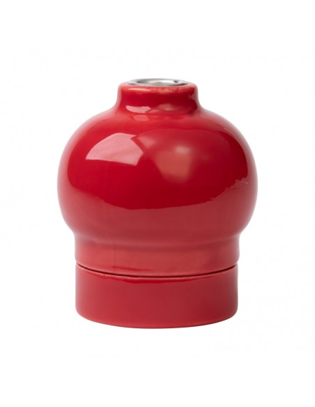 ČERVENÁ KERAMICKÁ OBJÍMKA NA ŽIAROVKU E27 XD06W