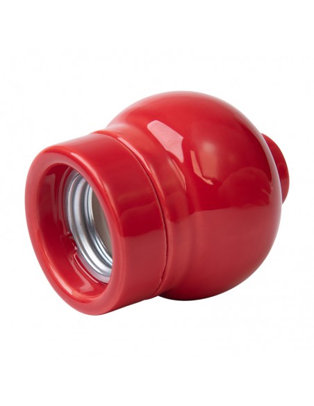 ČERVENÁ KERAMICKÁ OBJÍMKA NA ŽIAROVKU E27 XD06W