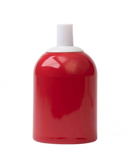 CERAMICZNA OPRAWKA ŻARÓWKI E27 CZERWONA