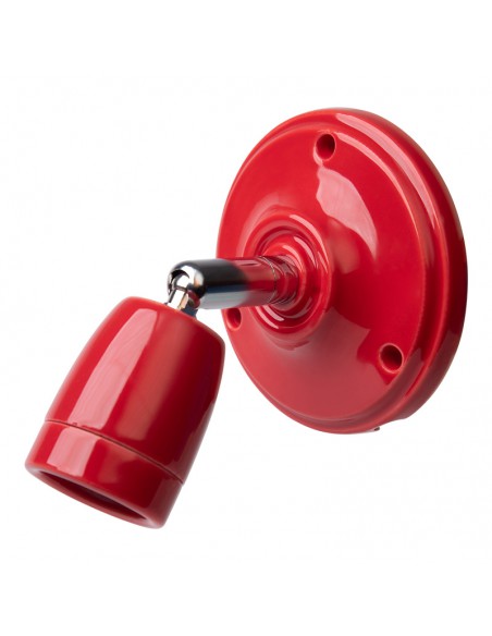 ČERVENÝ NASTAVITELNÝ NÁSTĚNNÝ/STROPNÍ KERAMICKÝ LAMPARÁK