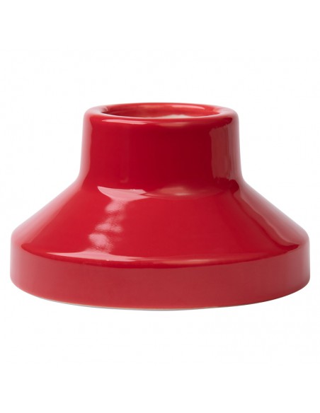 RED CERAMIC BULB HOLDER E27 3.5" HIGH FREQUENCY STRAIGHT