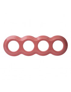 Kerámia négyrészes képkeret, pasztell lazac hóember 2