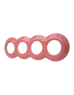 Kerámia négyrészes képkeret, pasztell lazac hóember