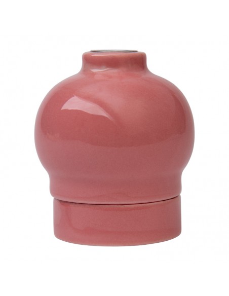 Portalámparas cerámico E27 XD06W, salmón pastel