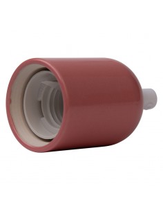 CERAMICZNA OPRAWKA ŻARÓWKI E27 PASTELOWA ŁOSOSIOWA 2
