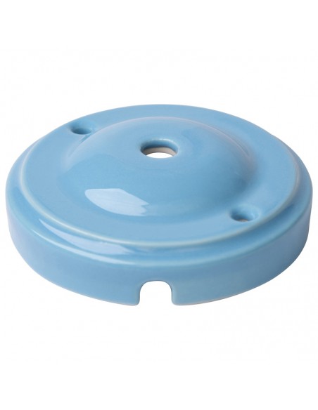 Base de techo redonda de cerámica 100 mm Manzana azul pastel