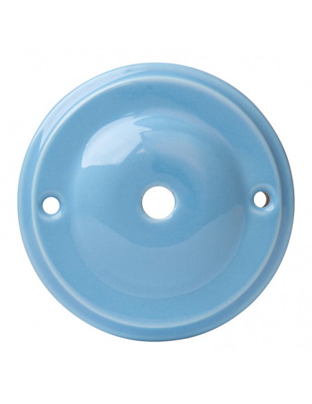 Base de techo redonda de cerámica 100 mm Manzana azul pastel