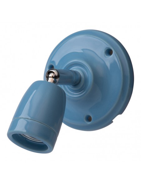 Állítható kerámia falra/ mennyezetre szerelhető lámpa pasztell azúrkék