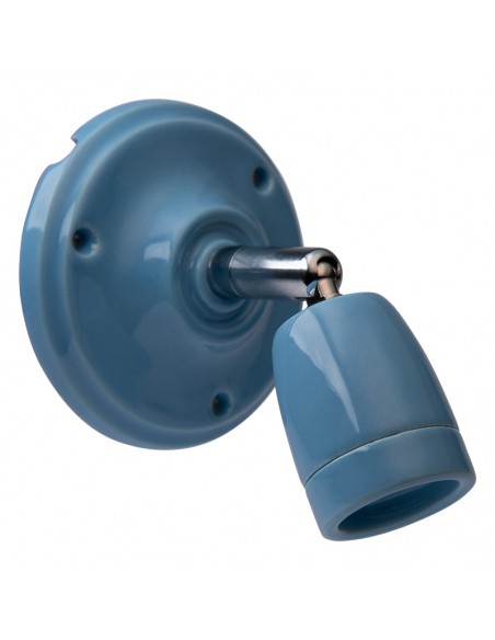 Állítható kerámia falra/ mennyezetre szerelhető lámpa pasztell azúrkék