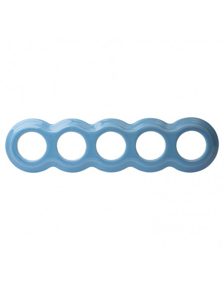 CERAMICZNA RAMKA PIĘCIOKROTNA BAŁWANEK PASELOWA LAZUROWA