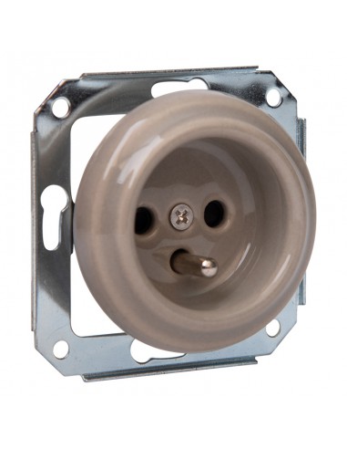 Toma de corriente cerámica empotrada en color...