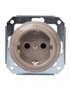 CERAMICZNE GNIAZDO SCHUKO PODTYNKOWE PASTELOWE OLIWKA BEZ... 2